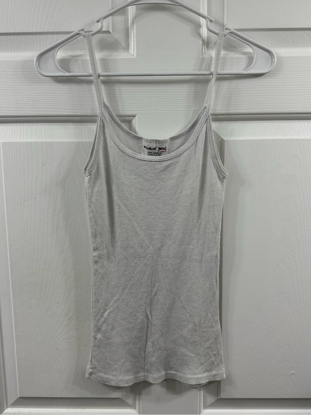 Michael Stars White Ribbed Camisole tank the original tee